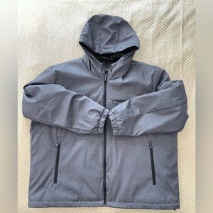 Calvin Klein Men’s Classic Hooded Stretch Jacket in Gray